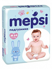 Подгузники для детей Mepsi M (6-11кг) 64 шт. - Картинка #1