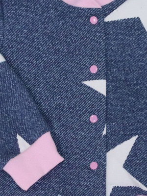 Джемпер на кнопках и со звёздами - Размер 110 - Цвет темно-синий - Картинка #4